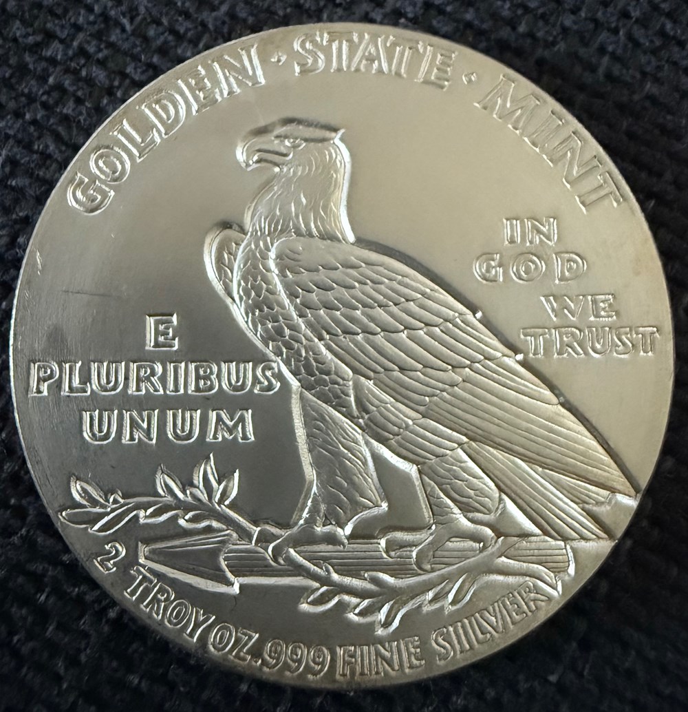 Indian Head 2 Oz monnaies lingots bullion lingot argent indian head 2 oz