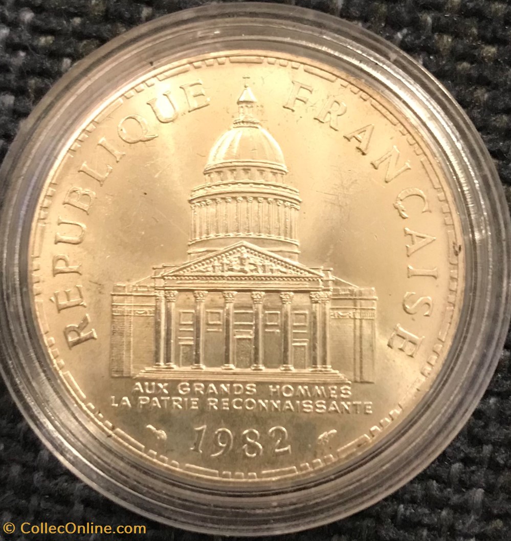 100 Frs Panthéon 1982 monnaies france modernes 100 frs pantheon 1982