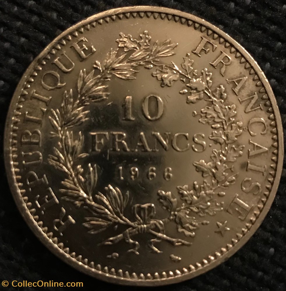 10 Frs Hercule 1966 monnaies france a modernes 10 frs hercule 1966