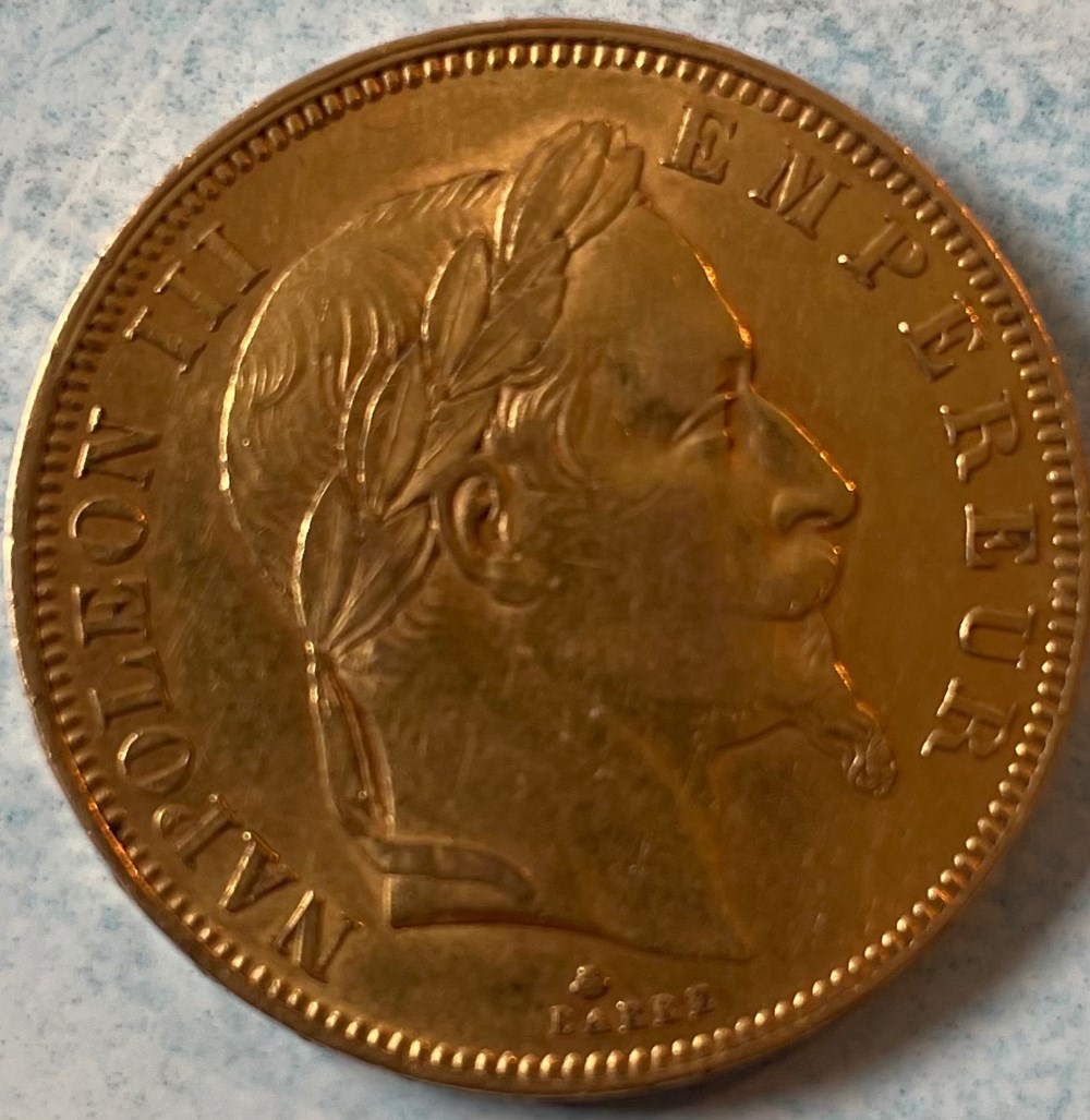 monnaies monde france 50 frs or 1865a