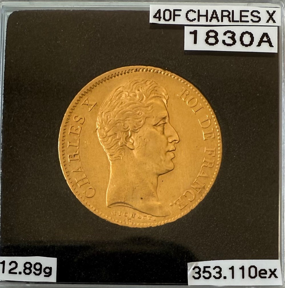 40 Frs OR Charles X 1830A monnaies monde france 40 frs or charles x 1830a