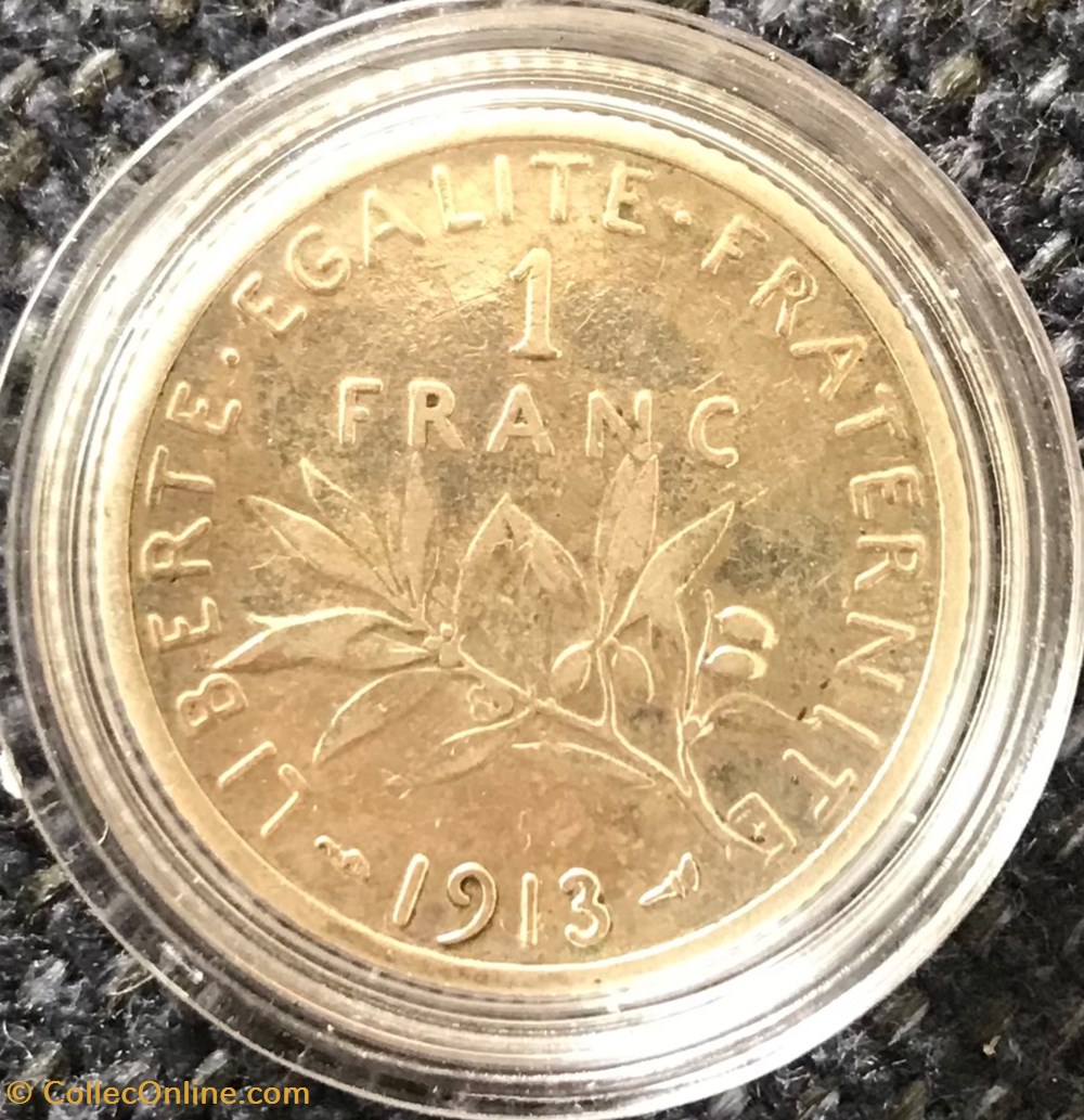 1 franc Argent Semeuse 1913 monnaies france modernes 1 franc argent semeuse 1913