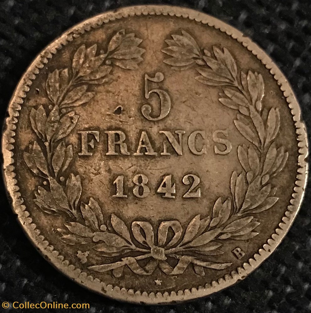 LOUIS PHILIPPE Ier 1842B monnaies france a modernes louis philippe ier 1842b