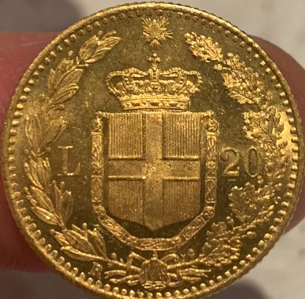 20 Lires 1882R monnaies monde italie 20 lires 1882r