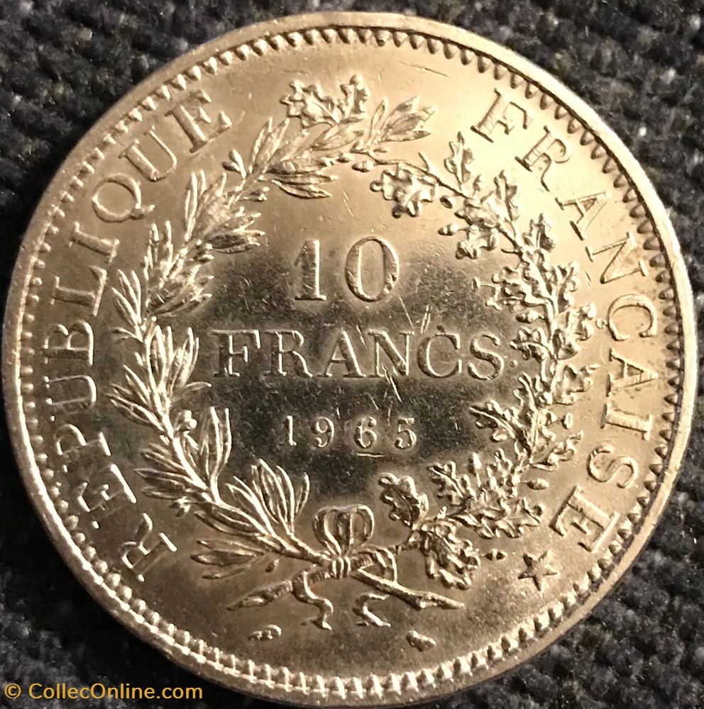 10 Frs Hercule 1965 monnaies france a modernes 10 frs hercule 1965