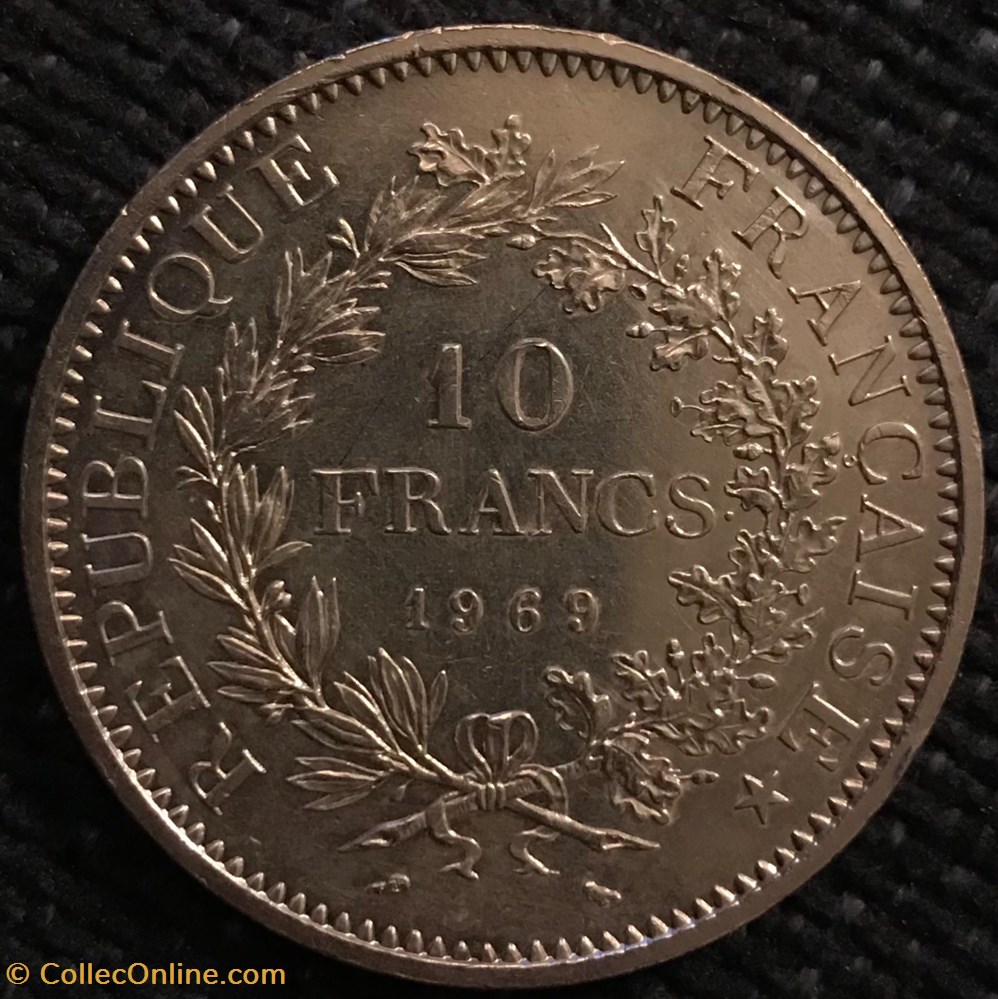 10 Frs Hercule 1969 monnaies france a modernes 10 frs hercule 1969