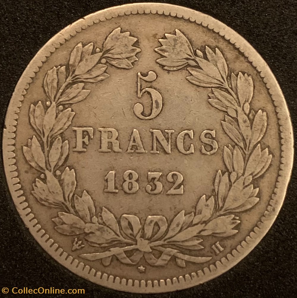 LOUIS PHILIPPE Ier 1832H monnaies monde france louis philippe ier 1832h