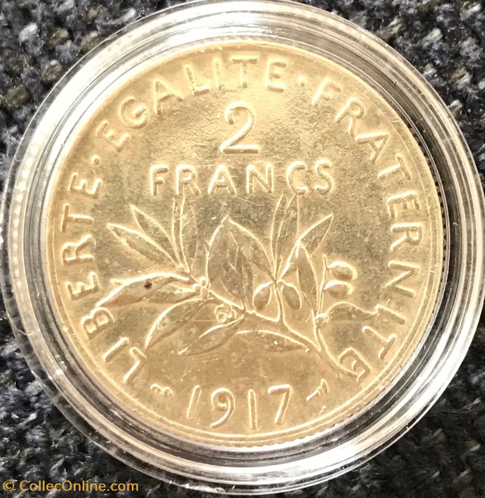 2 francs Argent Semeuse 1917 monnaies france modernes 2 francs argent semeuse 1917