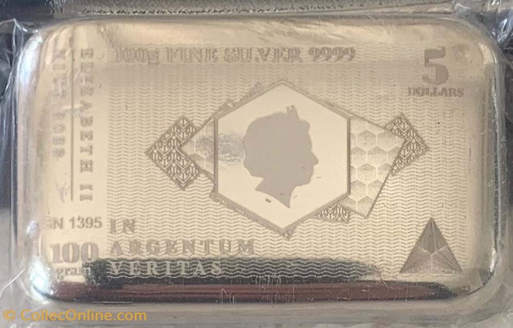 monnaies lingots bullion d argent lingotin 100g note bar 2022