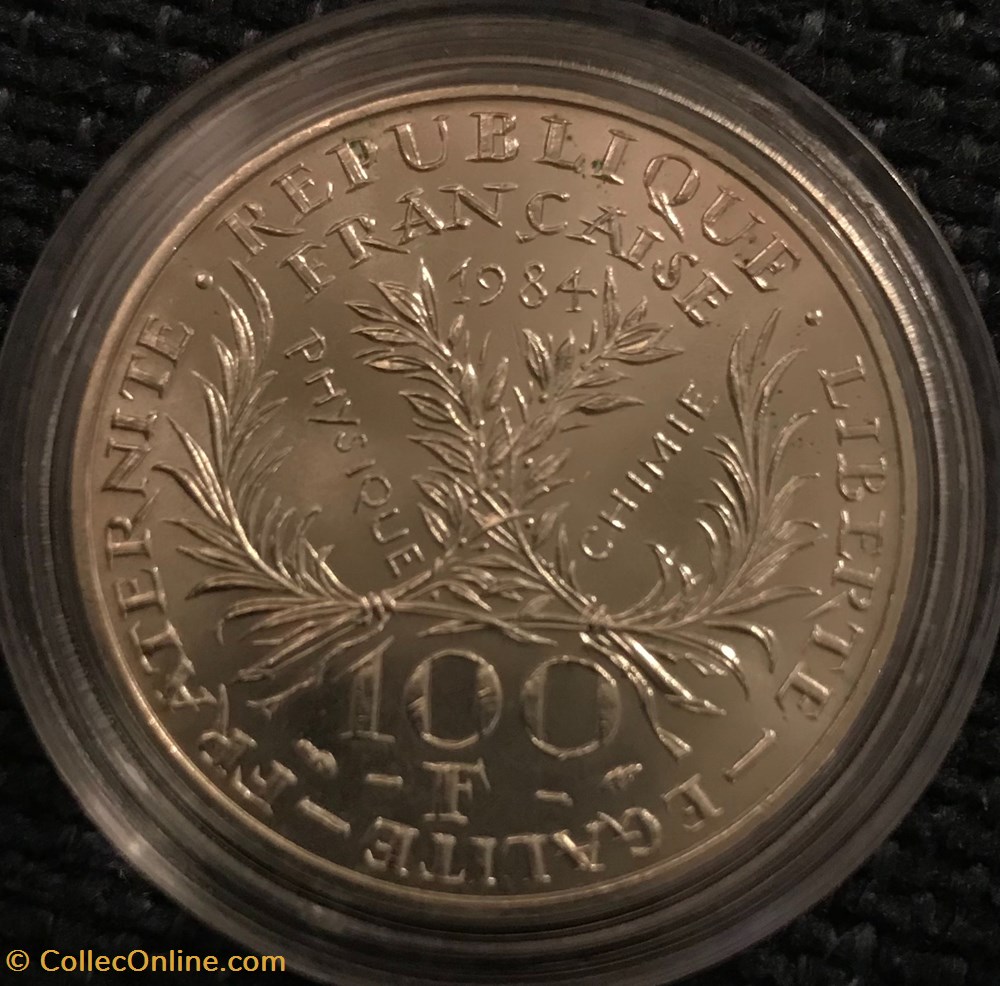 monnaies france modernes 100 frs marie curie 1984