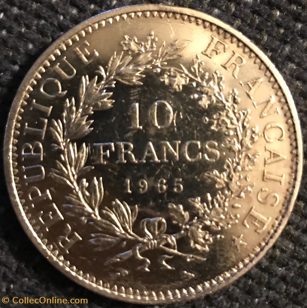 monnaies france a modernes 10 frs hercule 1965