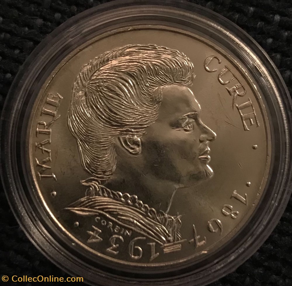 monnaies france modernes 100 frs marie curie 1984