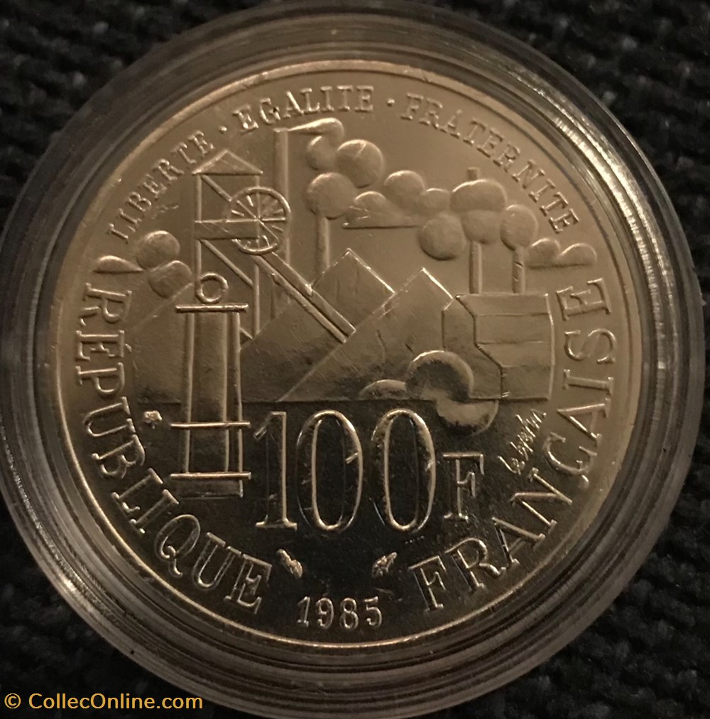 monnaies france modernes 100 frs emile zola 1985