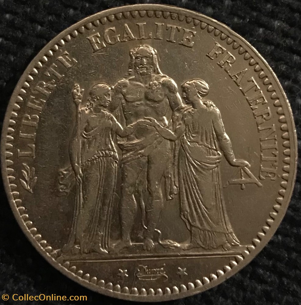 5 Frs Hercule 1877A monnaies france modernes 5 frs hercule 1877a