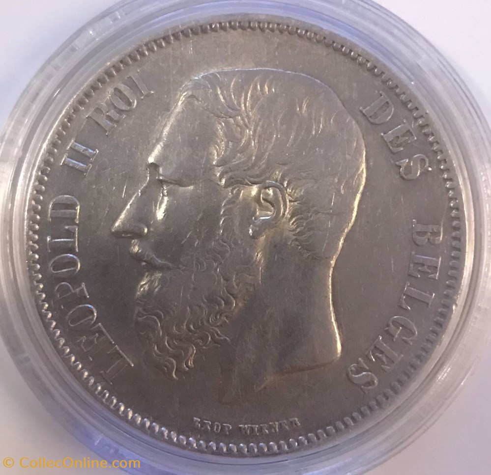 5 FRS LEOPOLD II 1869 monnaies monde belgique 5 frs leopold ii 1869