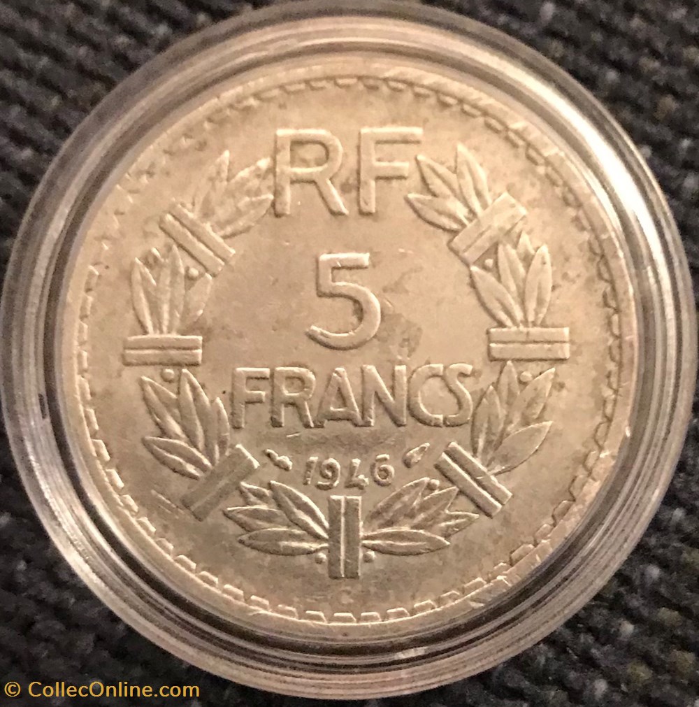 5 Frs Lavrillers Aluminium C monnaies france modernes 5 frs lavrillers aluminium c