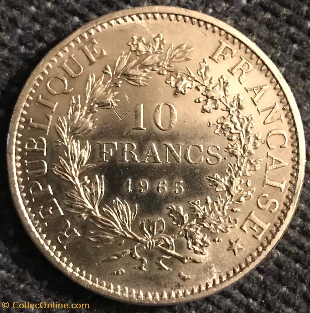 monnaies france a modernes 10 frs hercule 1965