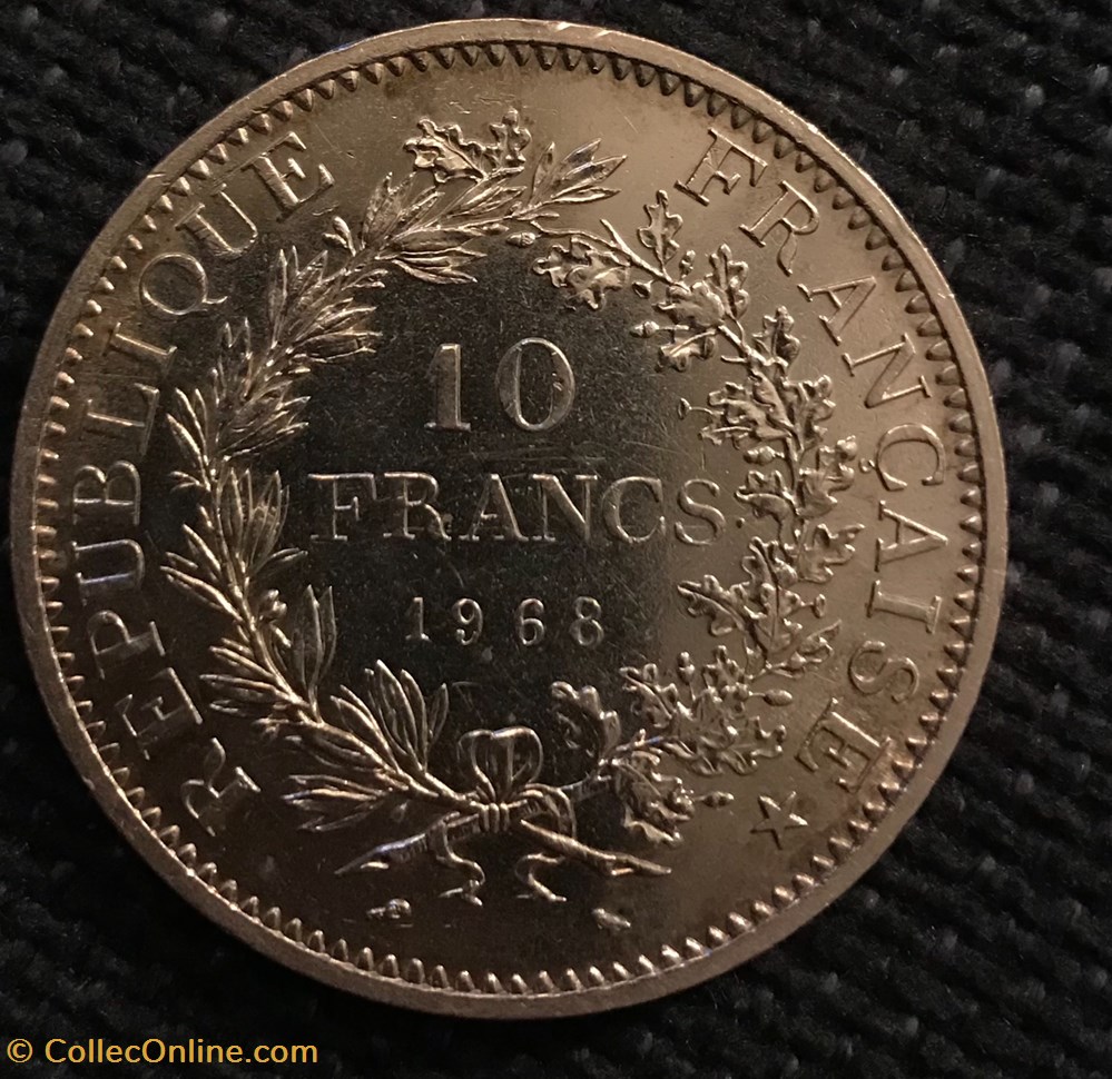 10 Frs Hercule 1968 monnaies france a modernes 10 frs hercule 1968