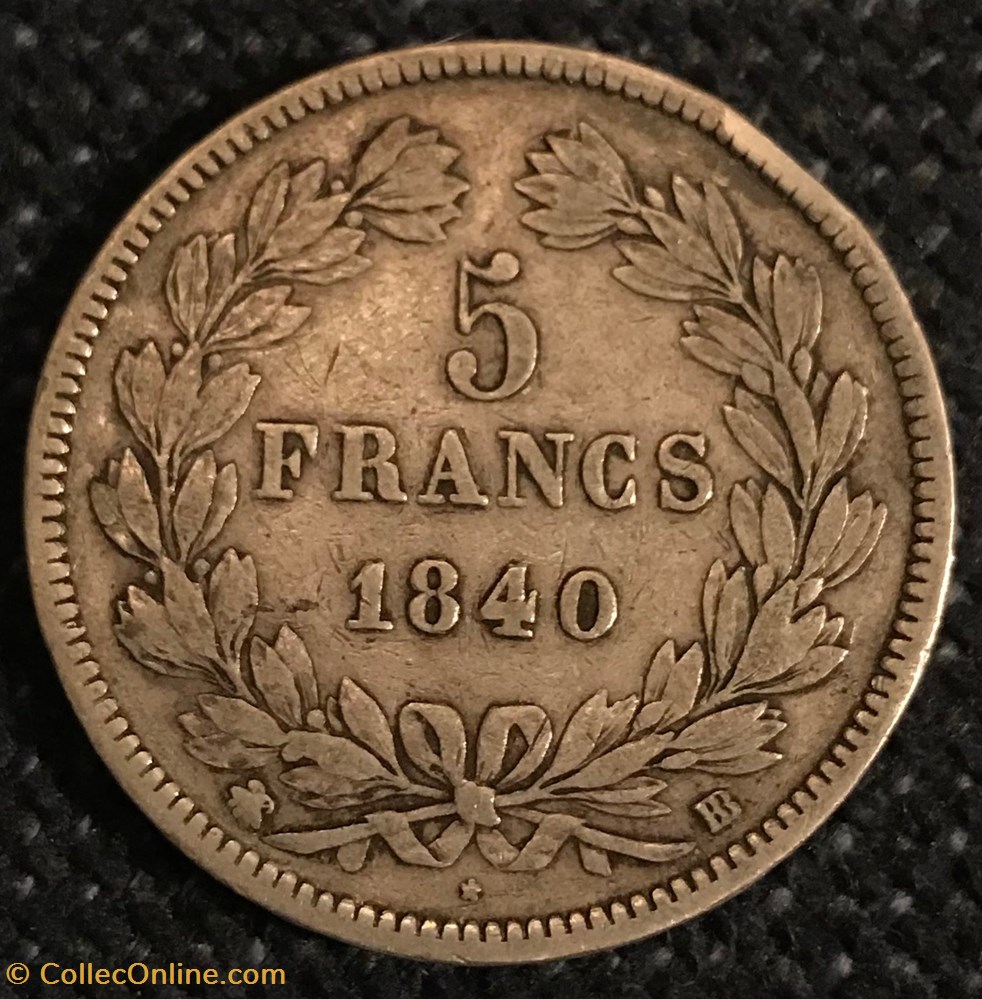 LOUIS PHILIPPE Ier 1840BB monnaies france a modernes louis philippe ier 1840bb
