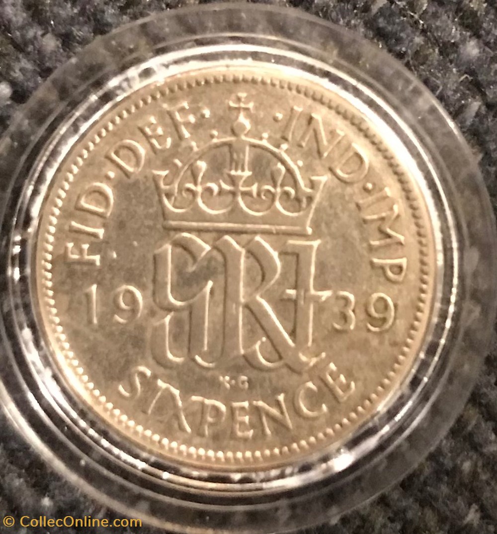 6 pence (1/2 Shilling) George VI 1939 monnaies monde royaume uni 6 pence 1 2 shilling george vi 1939