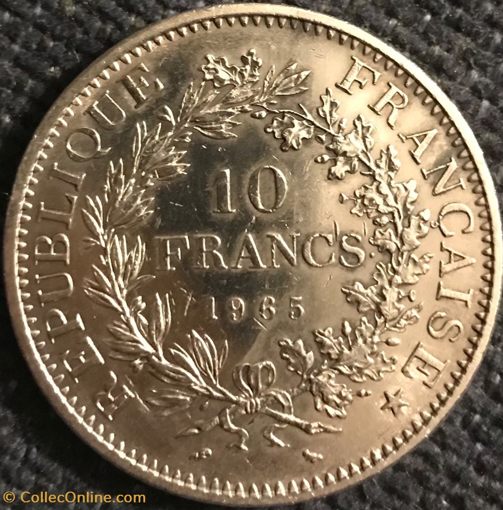 10 Frs Hercule 1965 monnaies france a modernes 10 frs hercule 1965