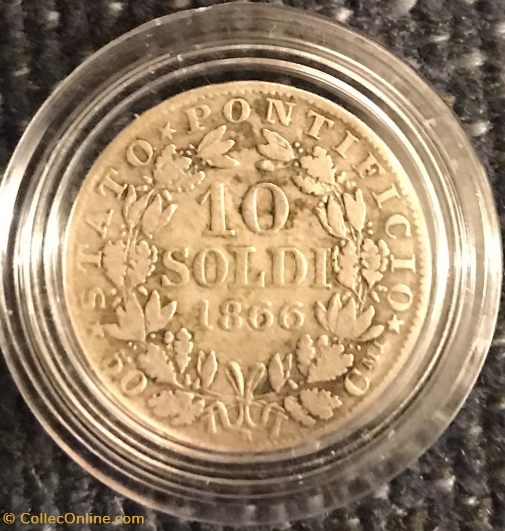 10 Soldi 1866 monnaies monde vatican 10 soldi 1866