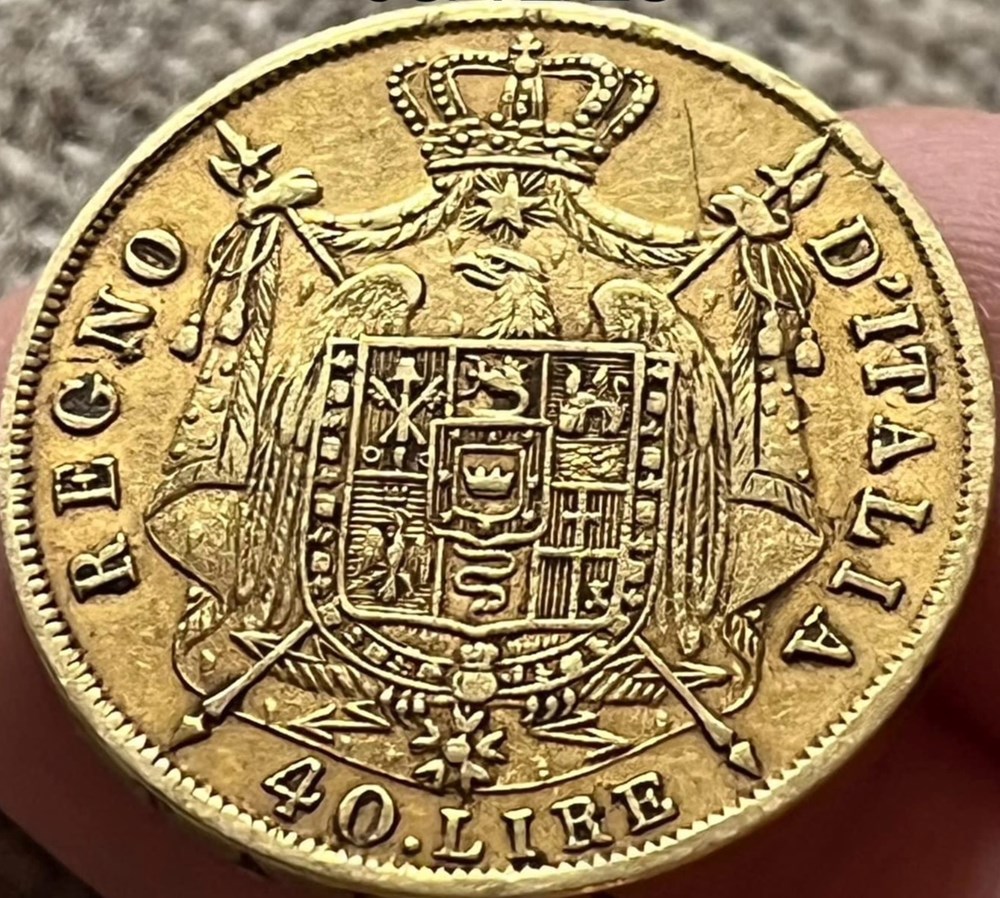 40 Lires 1814M monnaies monde italie 40 lires 1814m