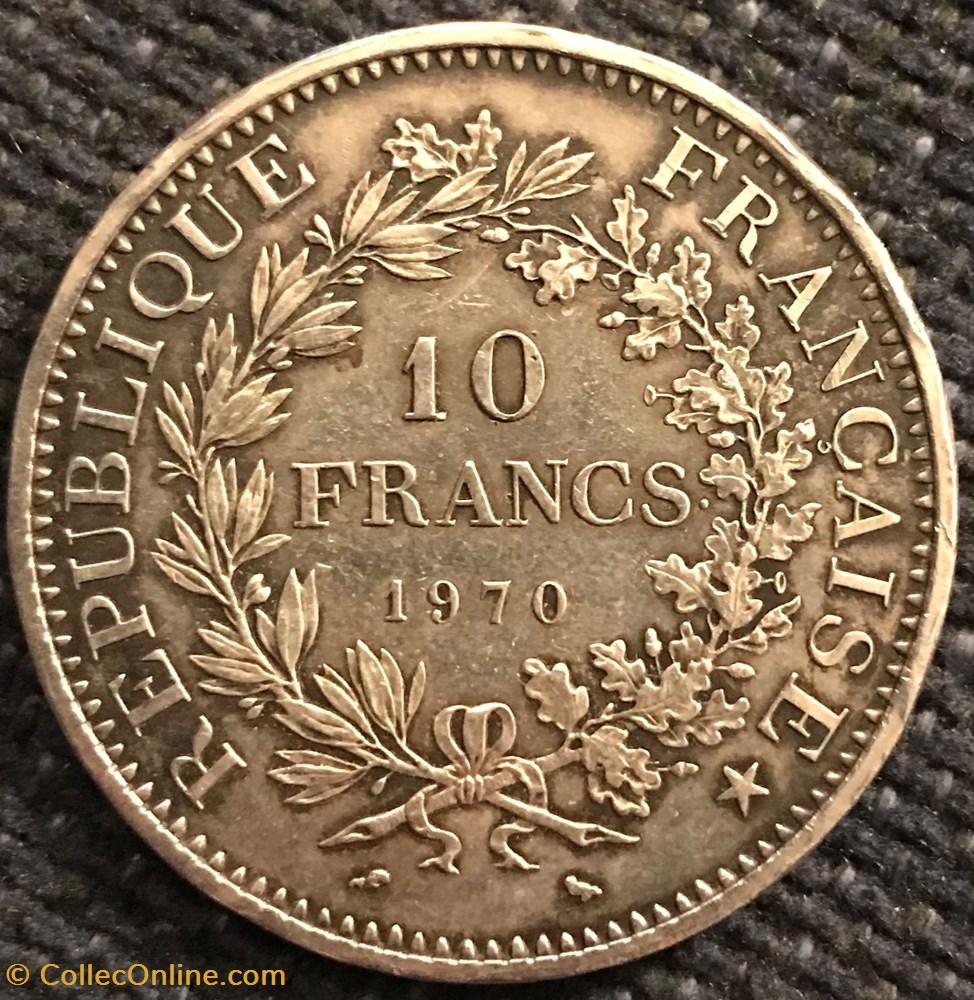 10 Frs Hercule 1970 monnaies france a modernes 10 frs hercule 1970