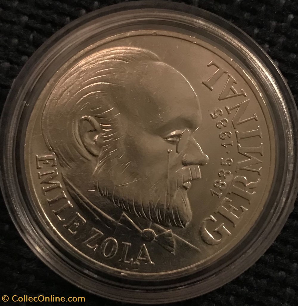 monnaies france modernes 100 frs emile zola 1985