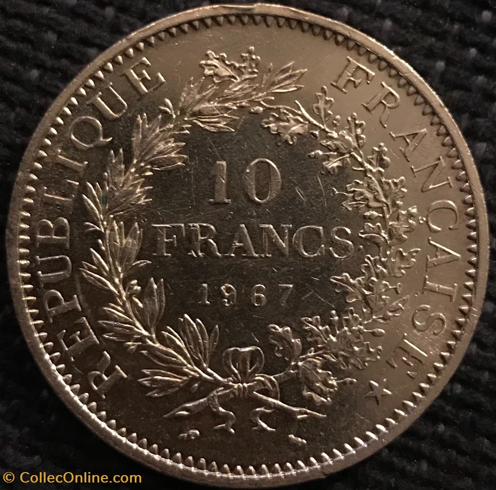 monnaies france a modernes 10 frs hercule 1967