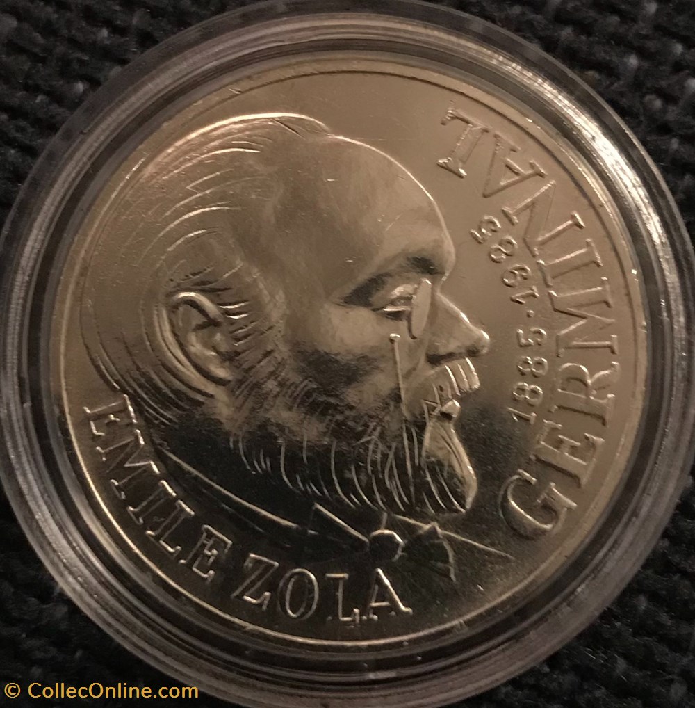 monnaies france modernes 100 frs emile zola 1985