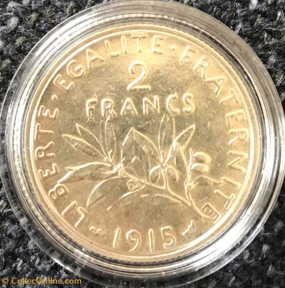 2 francs Argent Semeuse 1915 monnaies france modernes 2 francs argent semeuse 1915