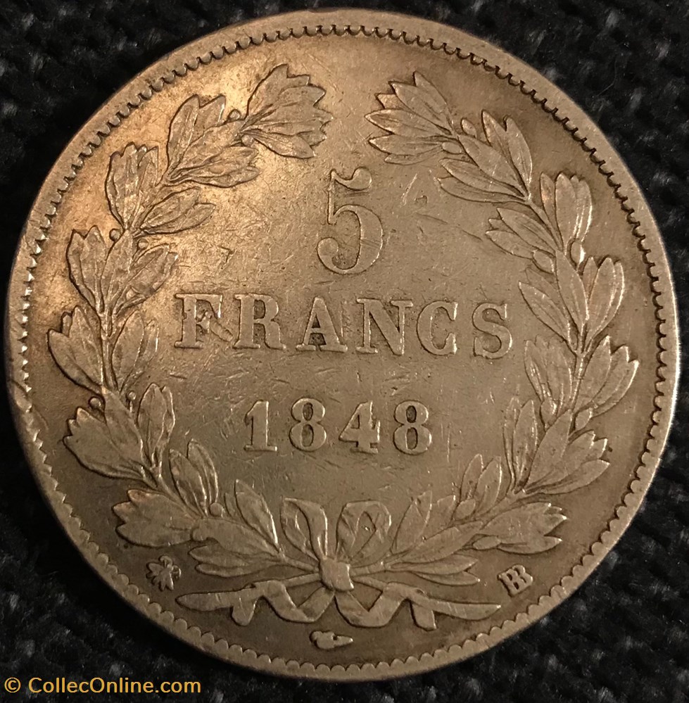 LOUIS PHILIPPE Ier 1848BB monnaies france a modernes louis philippe ier 1848bb