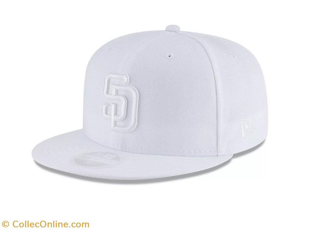 NEW ERA San Diego Padres White Out 59FIFTY FITTED Cap clothes and accessories hats new era san diego padres white out 59fifty fitted cap