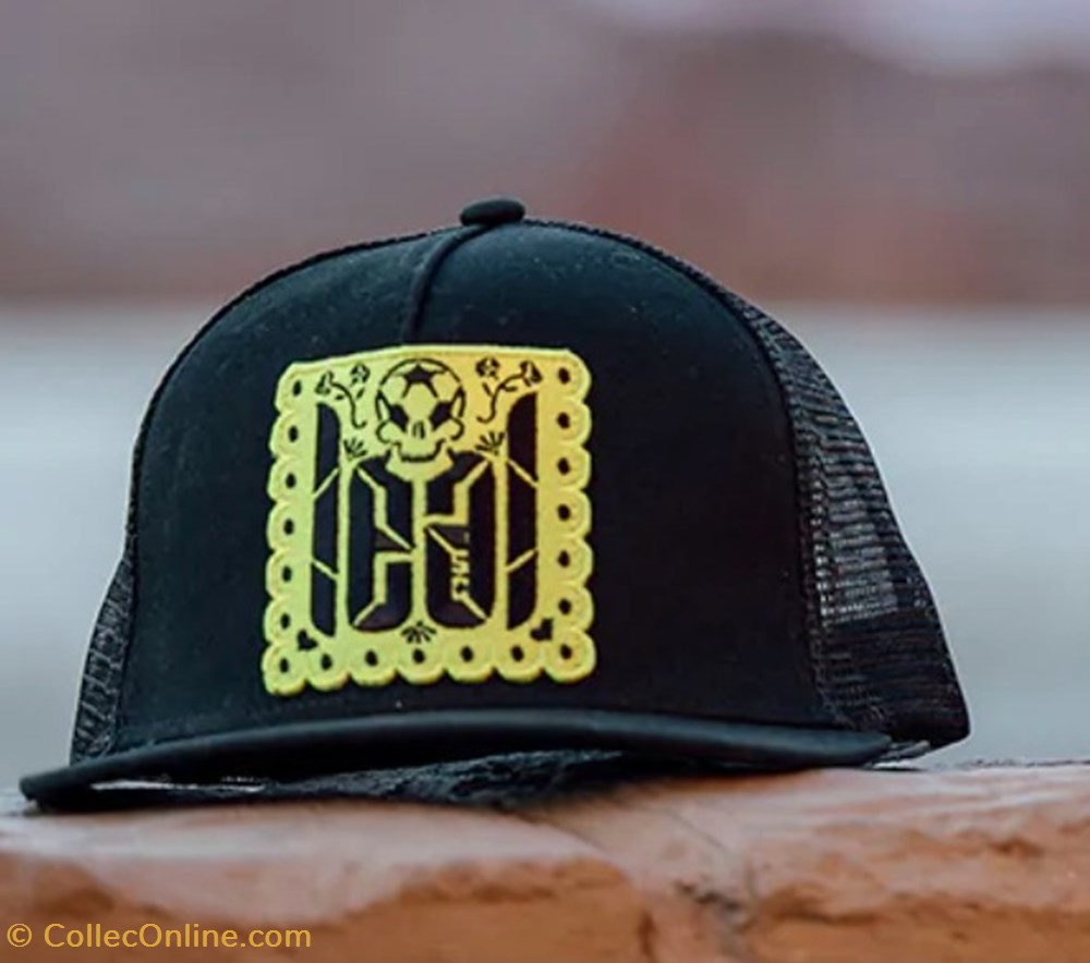 DÍA DE LOS MUERTOS LEAL TRUCKER HAT clothes and accessories hats dia de los muertos leal trucker hat