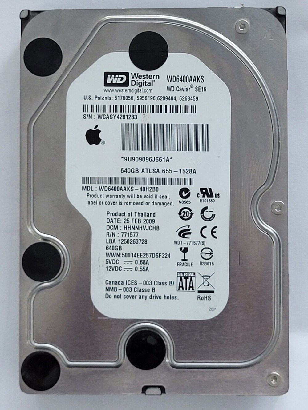 informatique composants disque dur wd 640 go 2