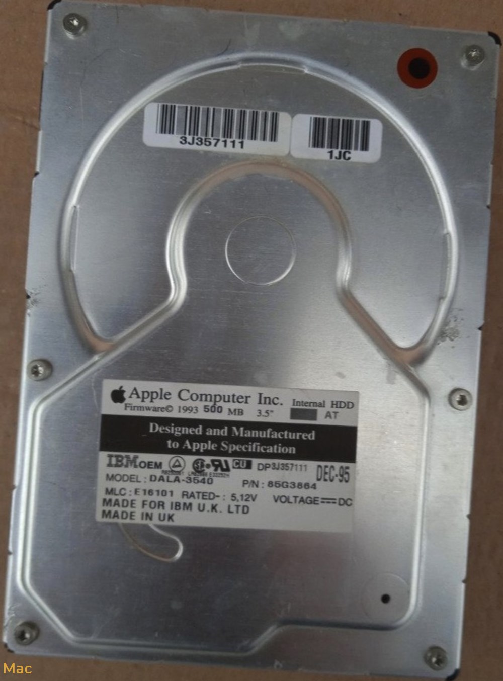 informatique composants disque dur ibm dala 3540 500mo