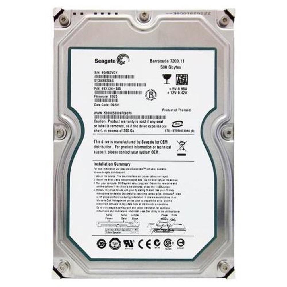 informatique composants disque dur seagate 500 go 7200