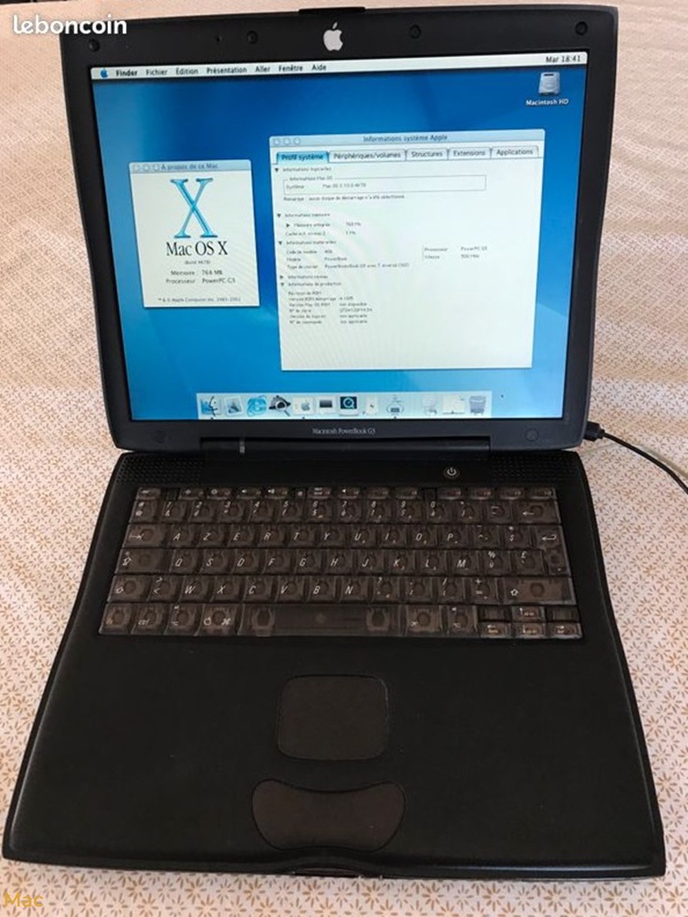Apple PowerBook G3 400 (Firewire/Pismo) - ok 3 informatique ordinateurs ordinateur portable apple powerbook g3 400 firewire pismo ok