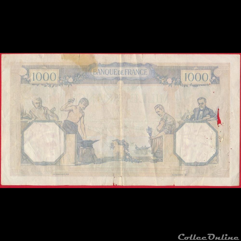 1000 francs Cérès & Mercure monnaie france moderne 1000 francs ceres mercure