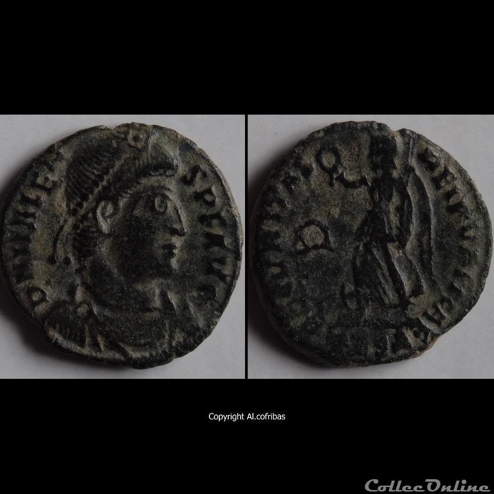 monnaie antique romaine ae3 valens thessalonique ric 18 not in ric