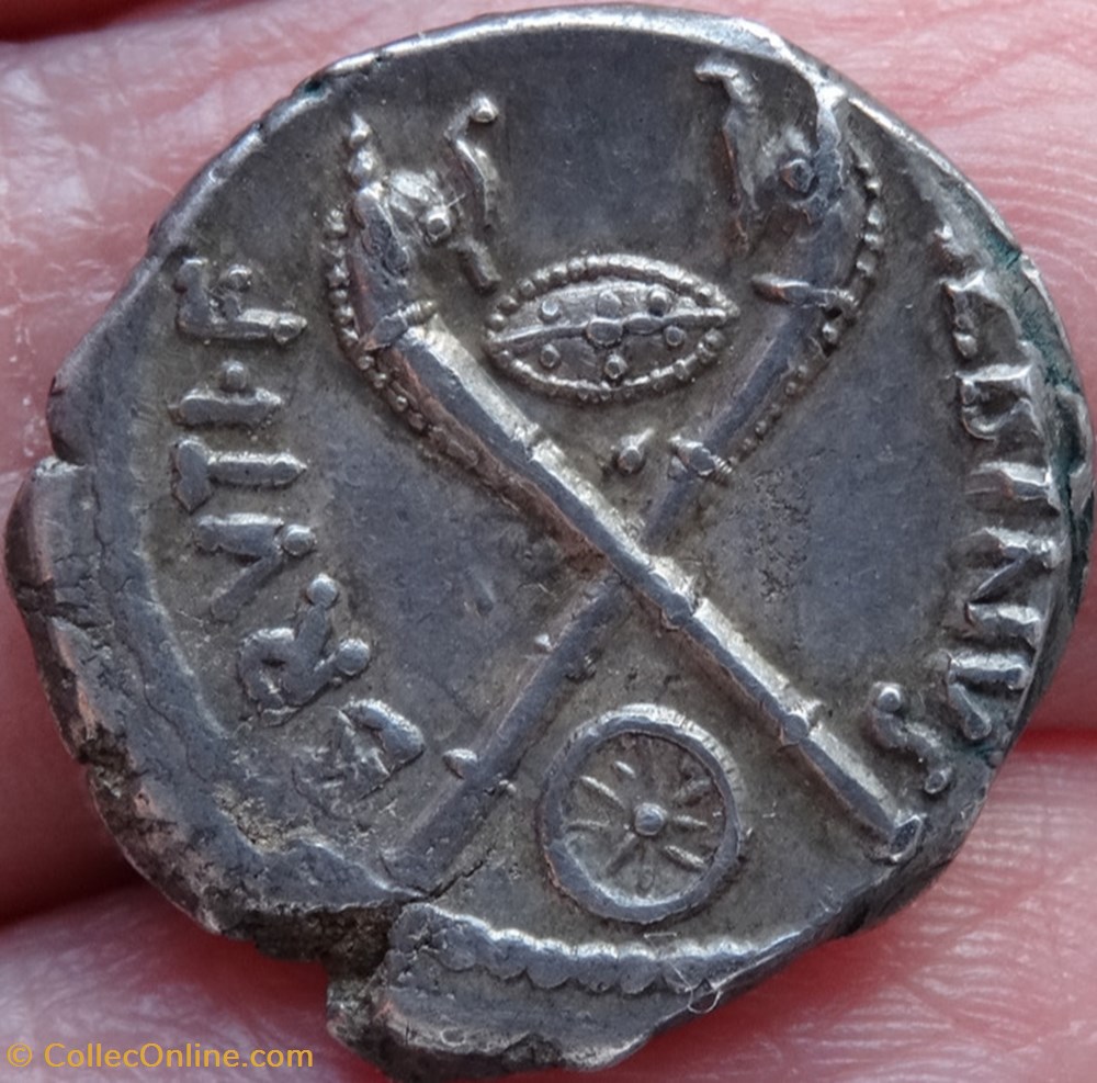 monnaies antiques romaines imperiales et republicaines denier junius brutus albinus denarius