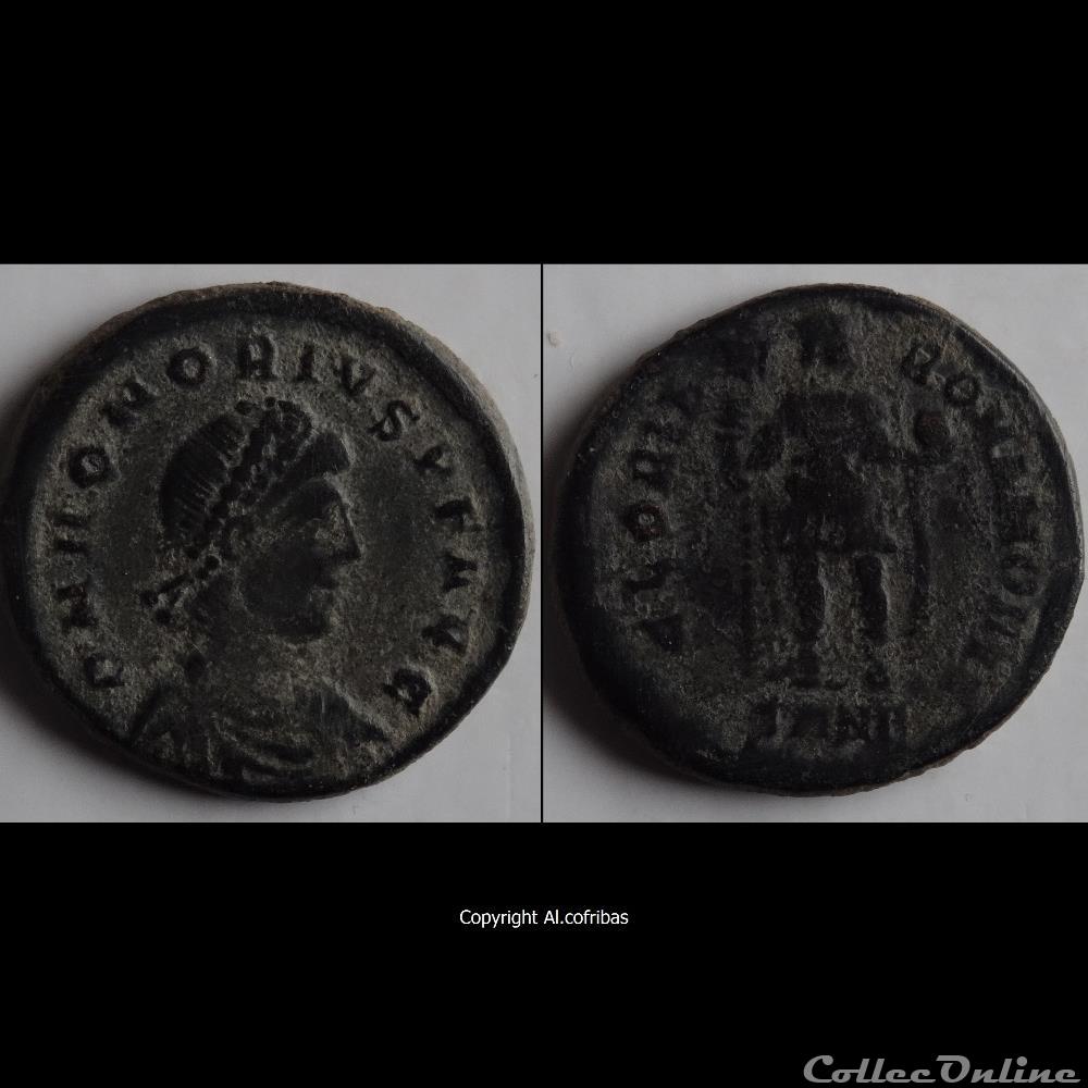 Ae3 Honorius - Nicomédie RIC. 46 monnaie antique romaine ae3 honorius nicomedie ric 46