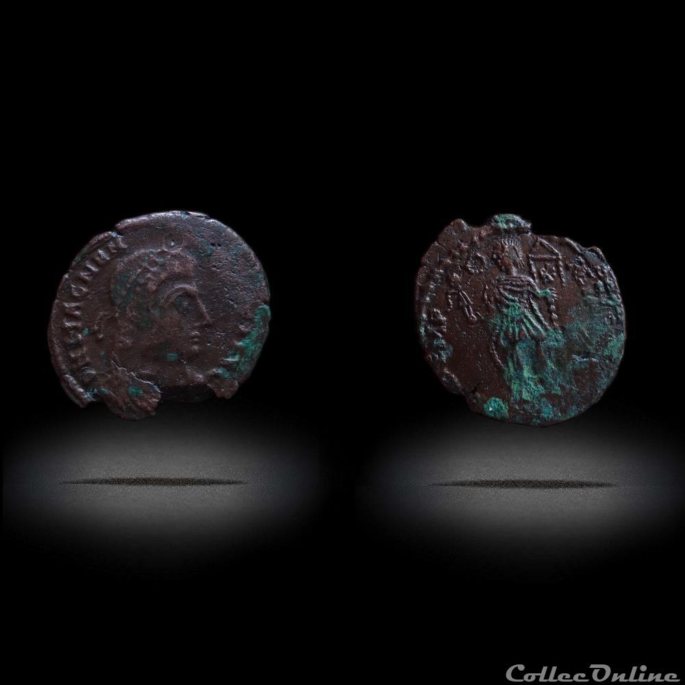 monnaie antique romaine ae2 imitation maiorina magnence fel temp
