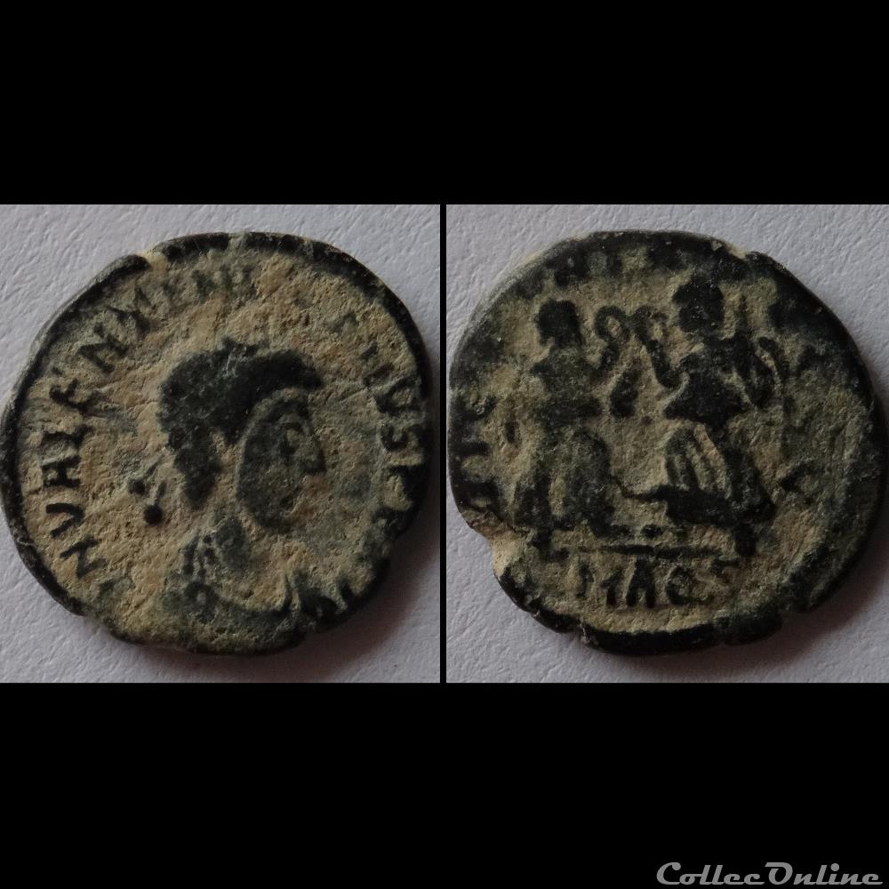 Ae4 Valentinien II - Aquilée RIC. 47 monnaie antique romaine ae4 valentinien ii aquilee ric 47