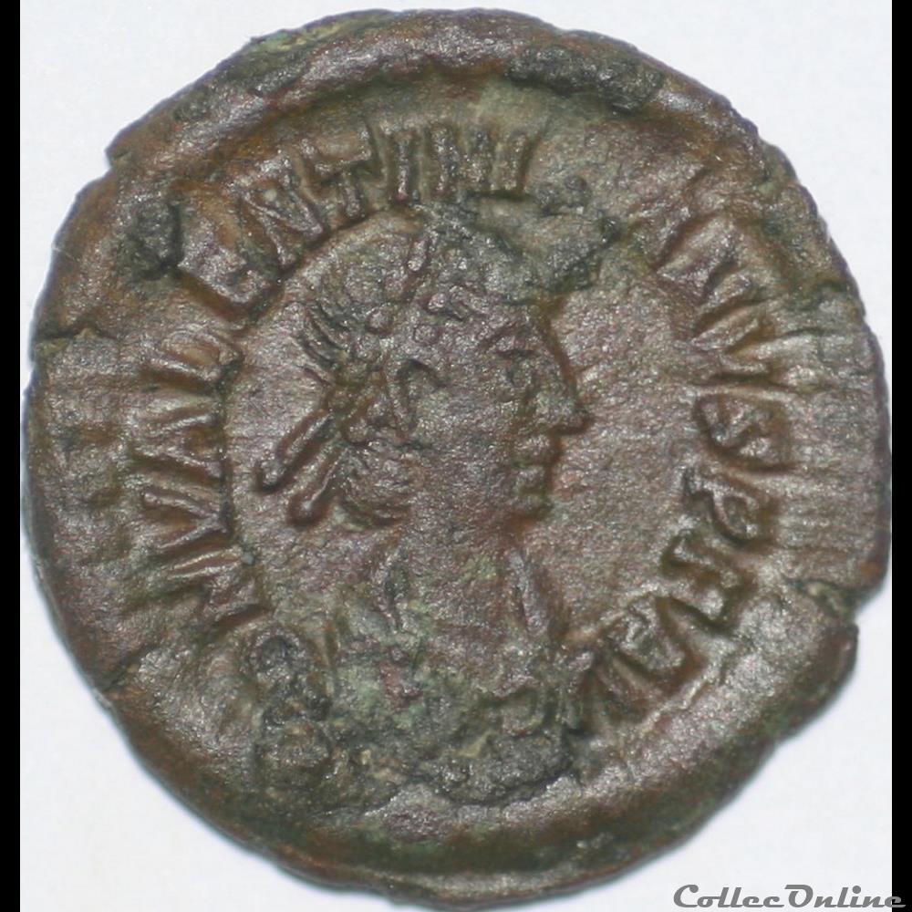 Ae4 Valentinien II - Siscia RIC. 39 2 monnaie antique romaine ae4 valentinien ii siscia ric 39