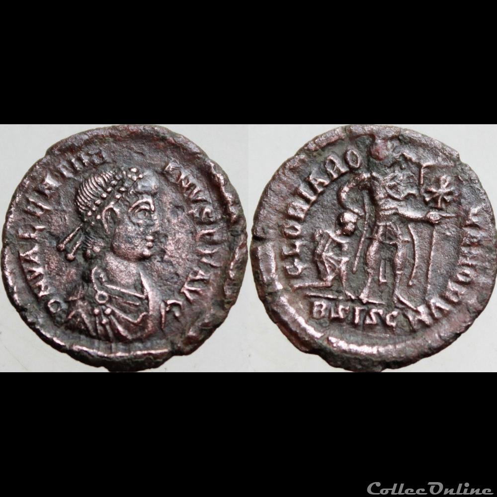 monnaie antique romaine ae4 valentinien ii siscia ric 38