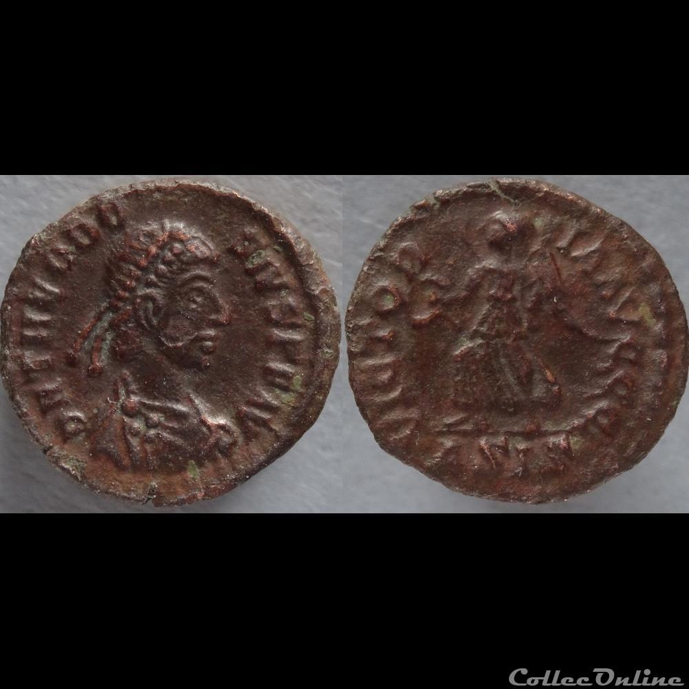 Ae4 Théodose I - Siscia RIC. 39 3 monnaie antique romaine ae4 theodose i siscia ric 39