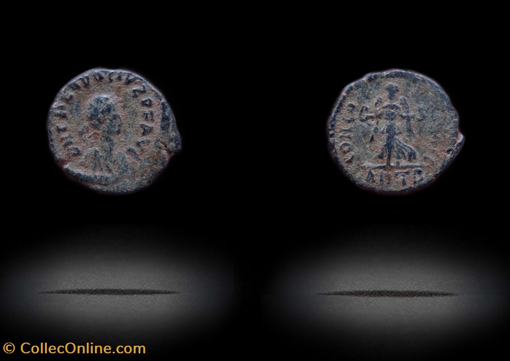 monnaie antique av jc ap romaine republicaine imperiale ae4 theodosius ii antioche ric 439