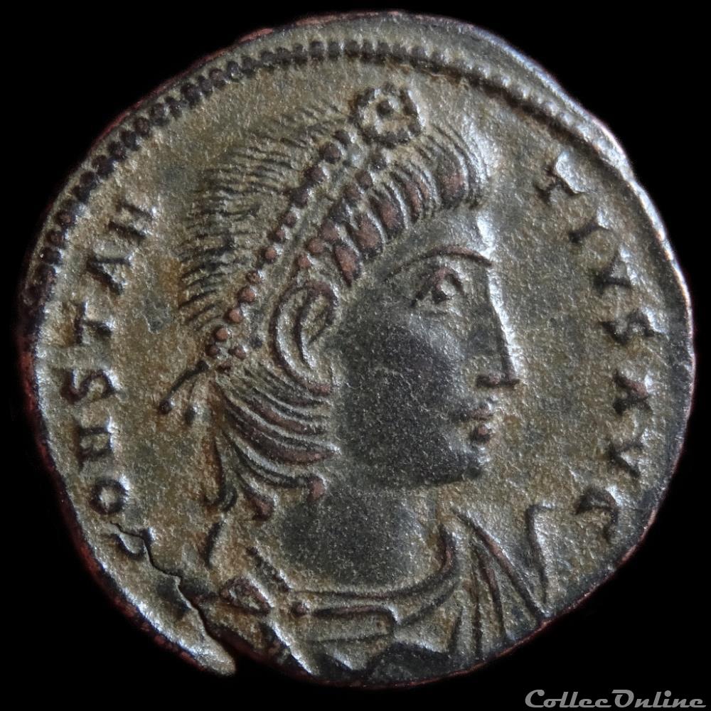 monnaie antique romaine ae4 constantius